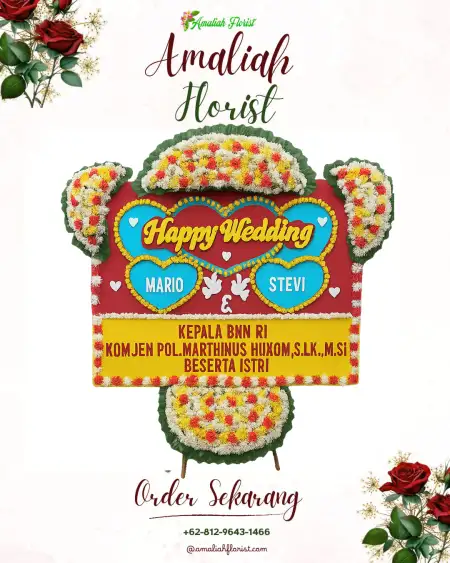 Papan Bunga Pernikahan Suci